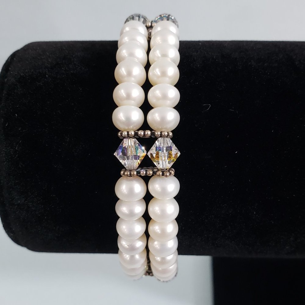 Flat Freshwater Pearl Bracelet #62